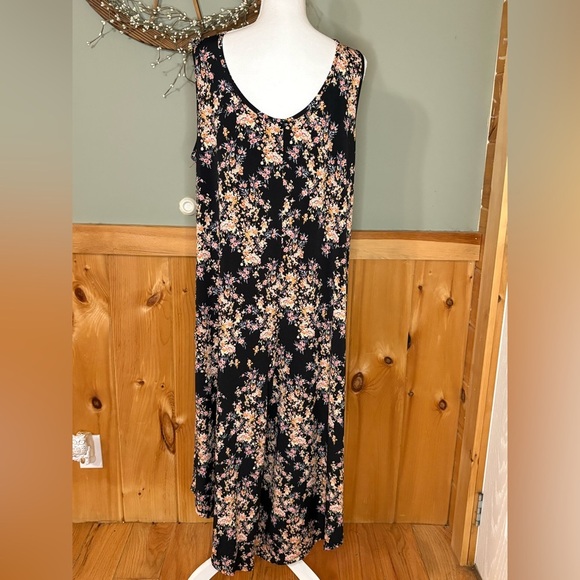 Sami & Jo Black Floral Wide Leg Jumpsuit with pockets size PXL - Picture 8 of 13